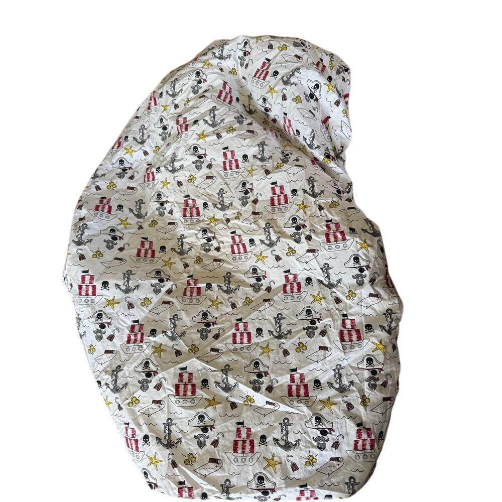 Pottery Barn Pirate print fitted crib sheet